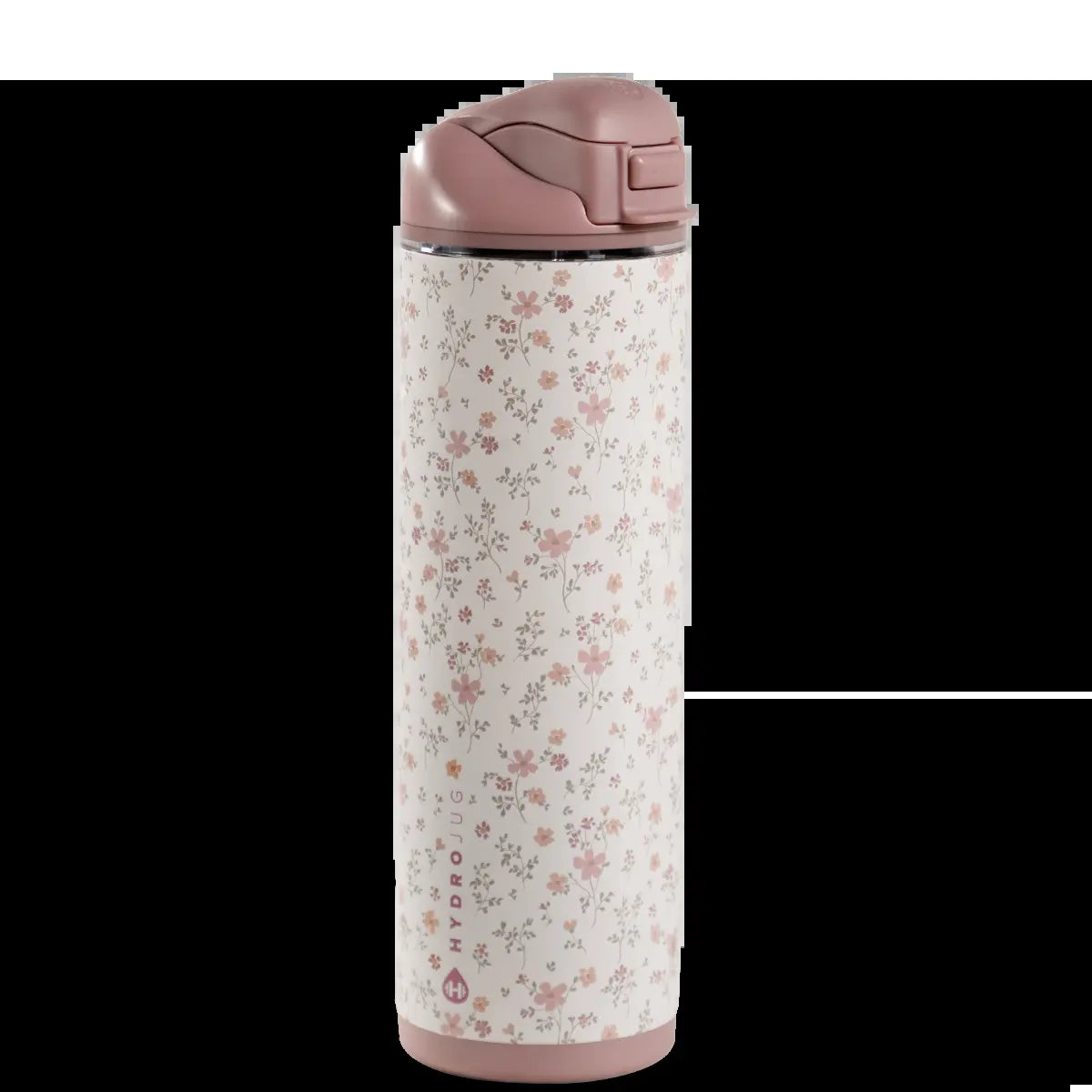 Hydrojug Ease2O Water Bottle with Straw & Chug Lid, Stainless Steel, Vented Cap to Help Reduce Pressure, Water-Level Window, Cup Holder Friendly, Non-Slip Base