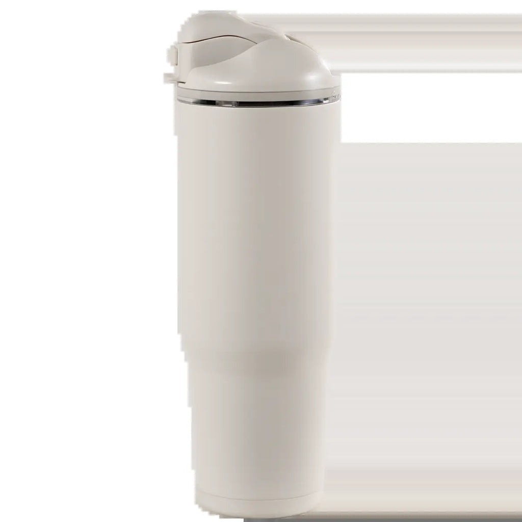 Hydrojug Ease2O Water Bottle with Straw & Chug Lid, Stainless Steel, Vented Cap to Help Reduce Pressure, Water-Level Window, Cup Holder Friendly, Non-Slip Base