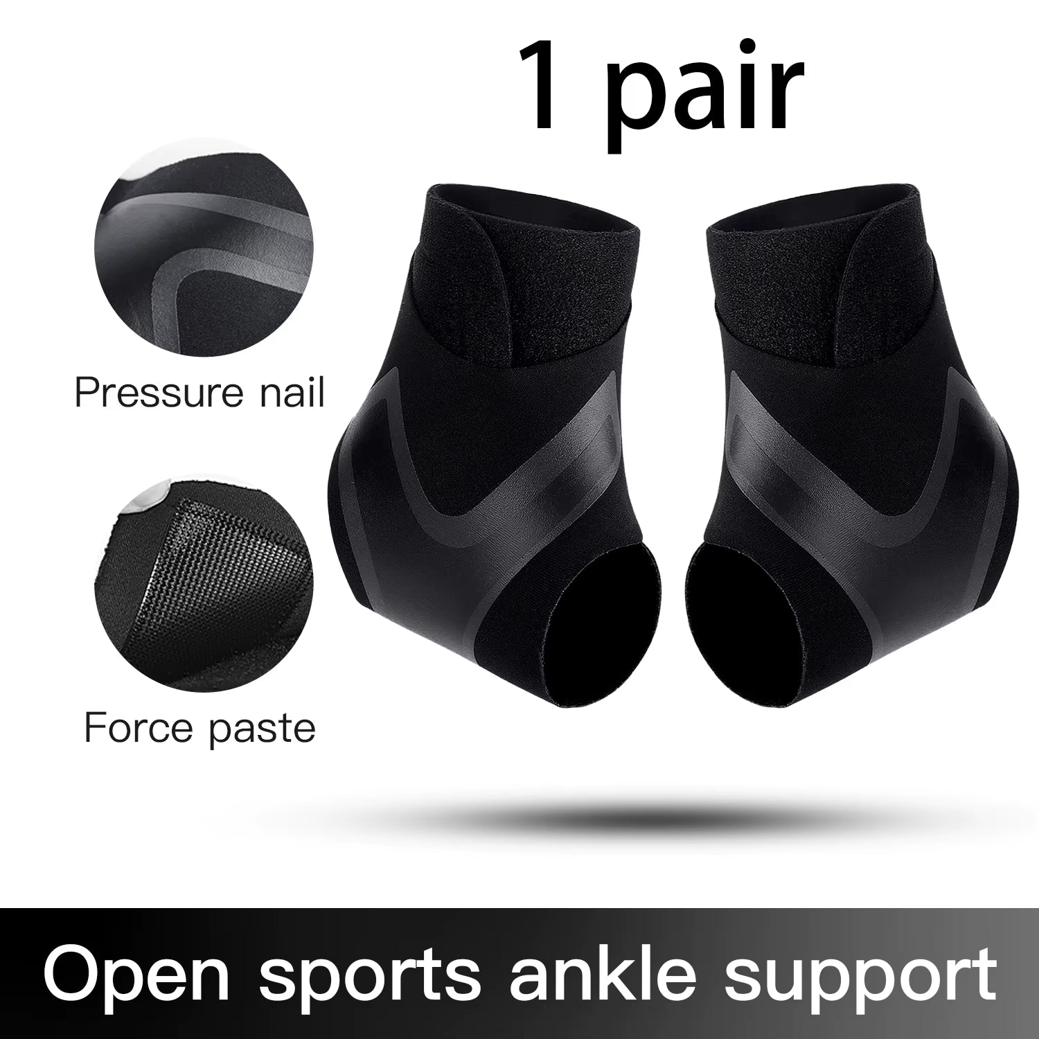 1/2PC Adjustable Support Pad Ankle Sleeve Pressure Anti-Spinning Elastic Breathable Support Fitness Sports Safety Prevention