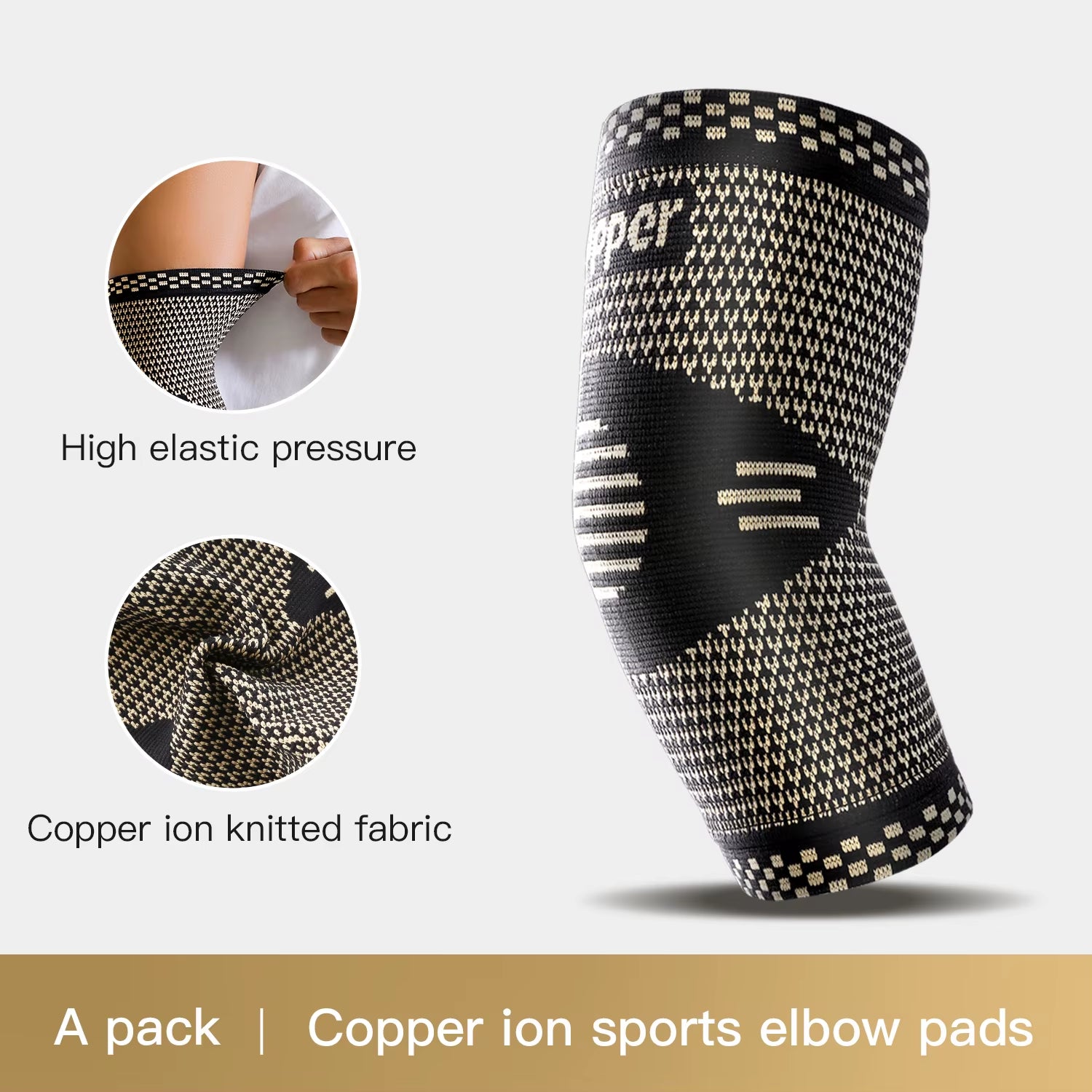 1 PC Men'S Women'S Outdoor Sports Knitting Elastic Copper Ankle Protection, Ankle Sprain Protection, Ankle Wrist Daily Exercise