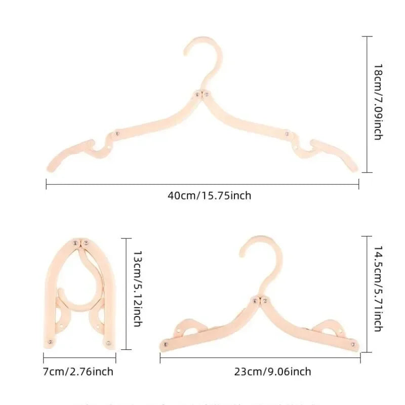 Travel Folding Plastic Clothes Hangers Portable Business Trip Storage Bag Student Dormitory Socks Underwear Drying Rack