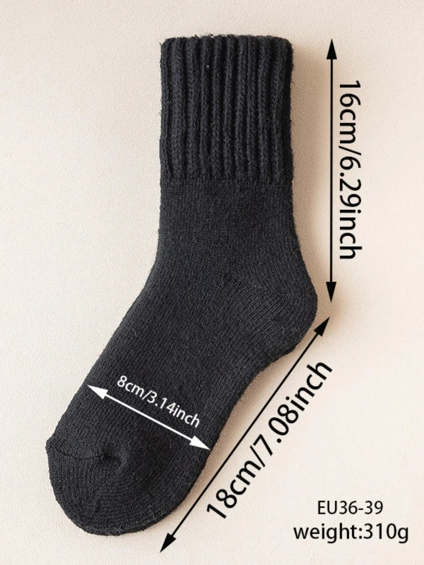 Women'S Solid Mid-Calf Socks, Casual Soft Comfy Warm Socks for Fall & Winter, Women'S Socks for Daily Wear, Cozy Socks, Socks Set