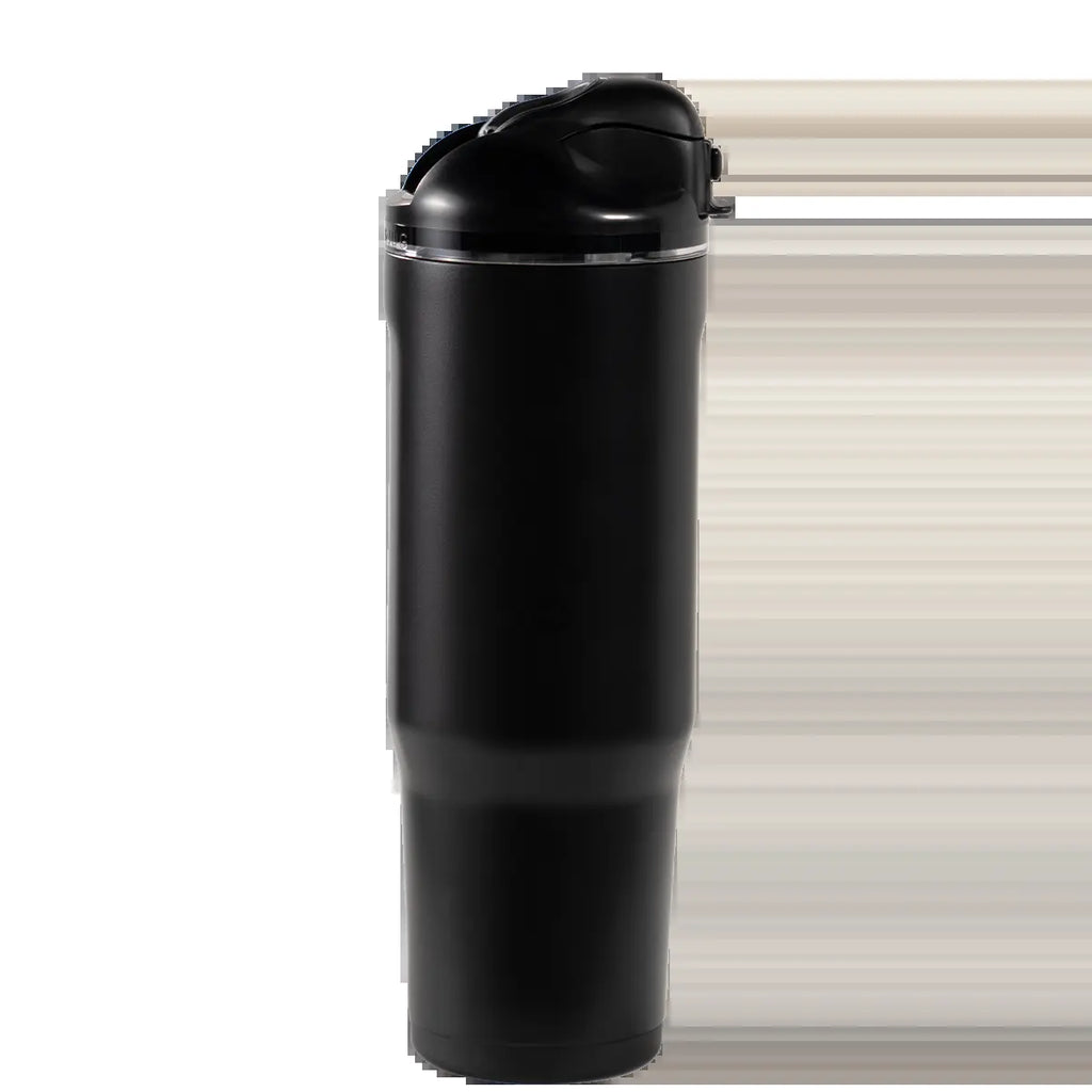 Hydrojug Ease2O Water Bottle with Straw & Chug Lid, Stainless Steel, Vented Cap to Help Reduce Pressure, Water-Level Window, Cup Holder Friendly, Non-Slip Base