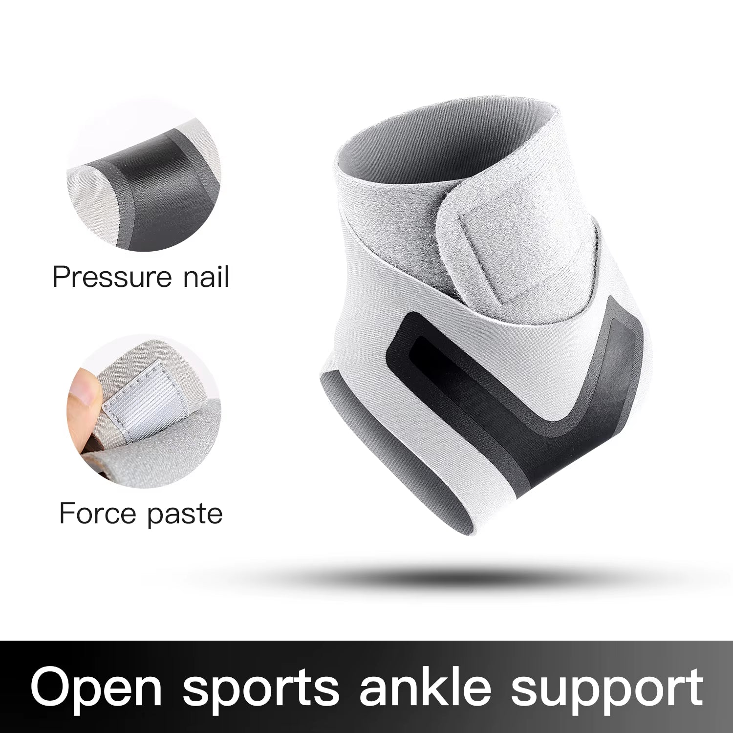 1/2PC Adjustable Support Pad Ankle Sleeve Pressure Anti-Spinning Elastic Breathable Support Fitness Sports Safety Prevention