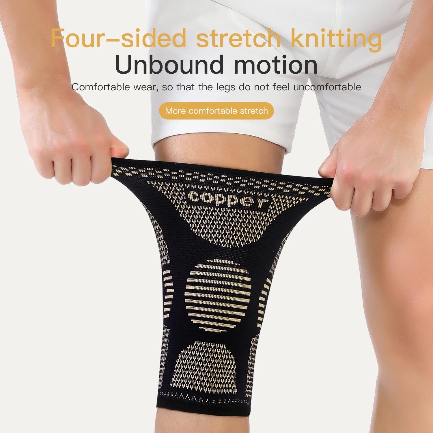 1PC Copper Knee Brace for Arthritis Pain Support-Copper Knee Sleeve for Knee Pain Compression Sleeve for Sports,Knee Pain Relief