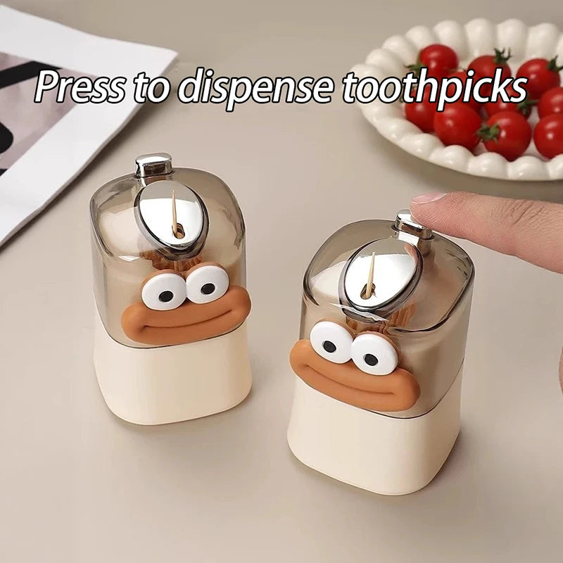 1Pcs Toothpick Storage Box Push-Type Toothpick Holder Automatic Pop-Up Toothpick Box Home Creative Daily Supplies YQH003