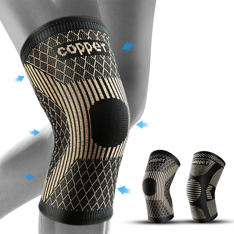 1PC Copper Knee Brace for Arthritis Pain Support-Copper Knee Sleeve for Knee Pain Compression Sleeve for Sports,Knee Pain Relief