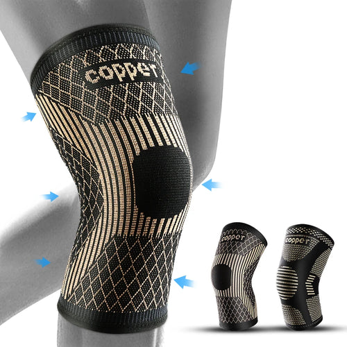 1PC Copper Knee Brace for Arthritis Pain Support-Copper Knee Sleeve for Knee Pain Compression Sleeve for Sports,Knee Pain Relief