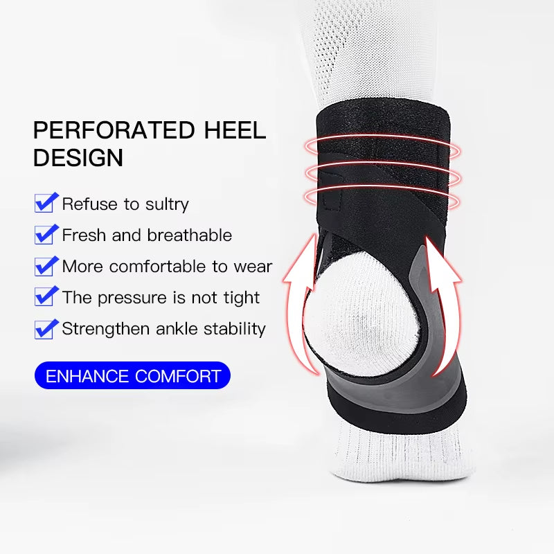 1/2PC Adjustable Support Pad Ankle Sleeve Pressure Anti-Spinning Elastic Breathable Support Fitness Sports Safety Prevention