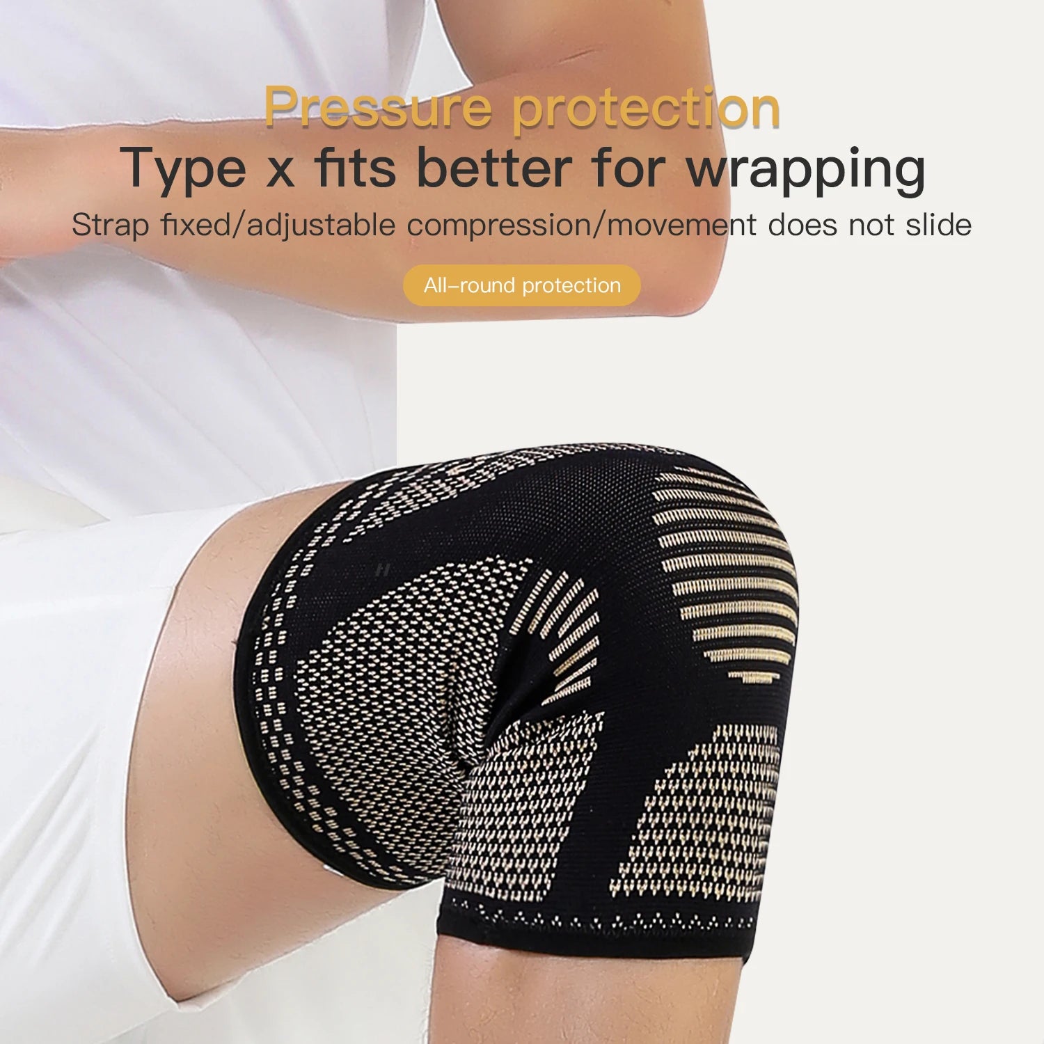 1PC Copper Knee Brace for Arthritis Pain Support-Copper Knee Sleeve for Knee Pain Compression Sleeve for Sports,Knee Pain Relief